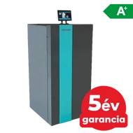 biomassza tüzeléstechnika, energia hatékony fűtés pellettel, pellet kazán digitális vezérléssel 18 kW