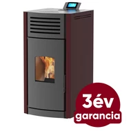 RUBYNOR ONYX HYDRO 12 vízteres agri pellet tüzelésű kályha (12,2 kW - bordó)