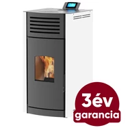RUBYNOR ONYX HYDRO 12 vízteres agri pellet tüzelésű kályha (12,2 kW - fehér)