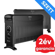 Thermex elektromos fűtőpanel, konvektor manuális hőfokszabályzóval 2000 W fekete - 2 db szett