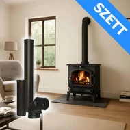 Klasszikus, szabadon álló öntöttvas tüzelésű kályha / WENTOREX Novara 8 kW + 3 db füstcső szett