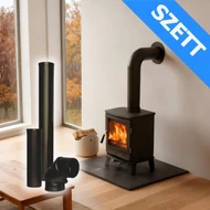 Klasszikus, szabadon álló öntöttvas tüzelésű kályha / WENTOREX Tirano 5 kW + 3 db füstcső szett