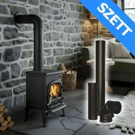 Klasszikus, szabadon álló öntöttvas tüzelésű kályha / WENTOREX Bergamo 5 kW + 3 db füstcső szett