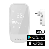 WENTOREX Control PT-2 WiFi univerzális konnektoros szobatermosztát szobahőmérséklet érzékelővel (10A)