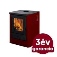 Falcon RIMINI Comodo Central W18 vízteres fatüzelésű kályha (18 kW - bordó)