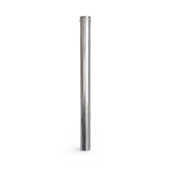 Inoxterm 80 x 1000 mm rozsdamentes pellet kályha füstcső - fémszínű
