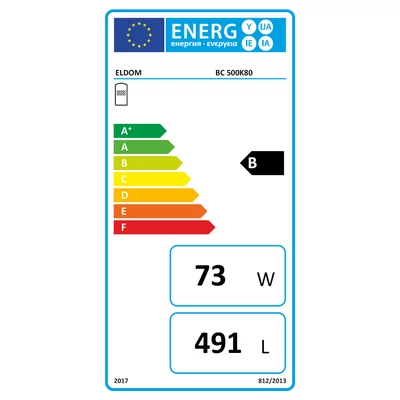 Kép 4/4 - ELDOM BC 500 fűtési puffer tartály - energiacímke
