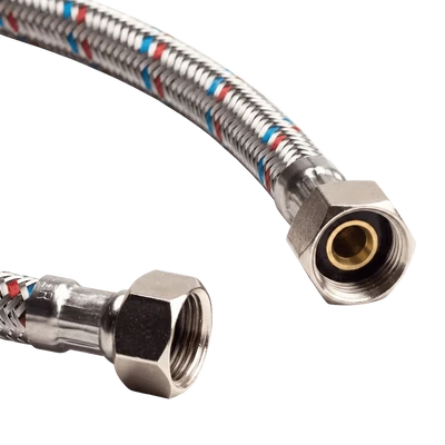 Kép 1/2 - Flexibilis, 500 mm vízbekötőcső szett 1/2" / BB, D13 mm (2 db)