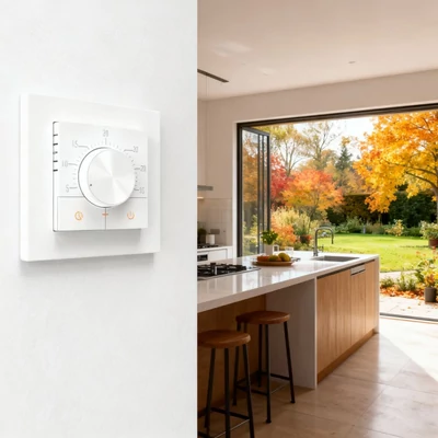 Kép 2/6 - MAGNUM Standard Control-2 manuális szobatermosztát padlóhőmérséklet érzékelővel elektromos padlófűtéshez (16A)