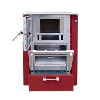 Kép 6/12 - SENKO SG-60 fatüzelésű sparherd, tűzhely beépített sütővel (7,5 kW / Bordó)