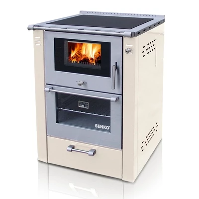 Kép 4/12 - SENKO SG-60 fatüzelésű sparherd, tűzhely beépített sütővel (7,5 kW / Bordó)
