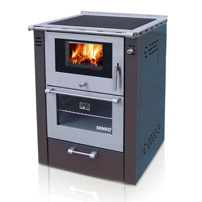 Kép 5/12 - SENKO SG-60 fatüzelésű sparherd, tűzhely beépített sütővel (7,5 kW / Bordó)