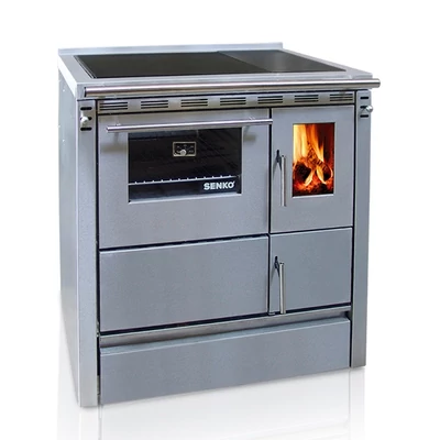 Kép 2/14 - SENKO SG-75 fatüzelésű sparherd, tűzhely beépített sütővel (8,1 kW / Krém)