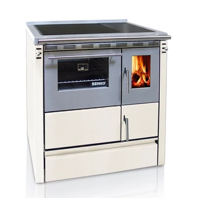 Kép 4/14 - SENKO SG-75 fatüzelésű sparherd, tűzhely beépített sütővel (8,1 kW / Krém)