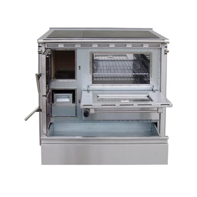 Kép 10/14 - SENKO SG-90 fatüzelésű sparherd, tűzhely beépített sütővel (8,6 kW / Krém)