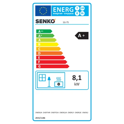 Kép 14/14 - SENKO SG-75 fatüzelésű sparherd, tűzhely beépített sütővel (8,1 kW / Krém)