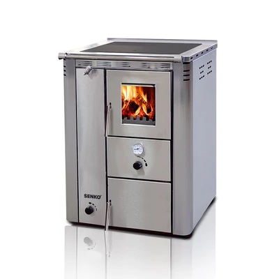 Kép 2/15 - SENKO C-20 vízteres fatüzelésű sparherd kazán, tűzhely (25 kW / Krém)