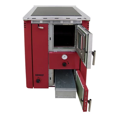 Kép 6/15 - SENKO C-30 vízteres fatüzelésű sparherd kazán, tűzhely (35 kW / Krém)
