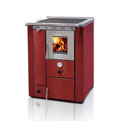 Kép 3/15 - SENKO C-20 vízteres fatüzelésű sparherd kazán, tűzhely (25 kW / Krém)