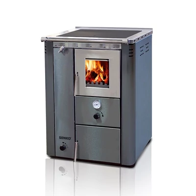 Kép 5/15 - SENKO C-20 vízteres fatüzelésű sparherd kazán, tűzhely (25 kW / Krém)