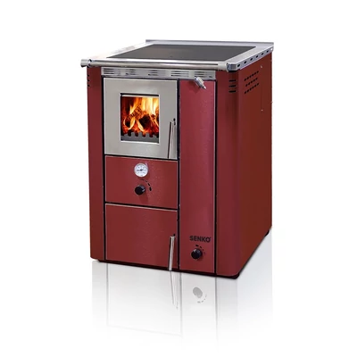 Kép 3/15 - SENKO C-30 vízteres fatüzelésű sparherd kazán, tűzhely (35 kW / Krém)