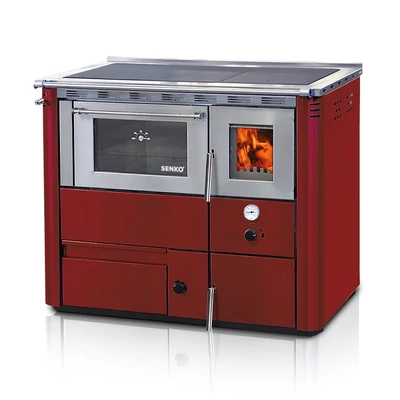 Kép 3/15 - SENKO C-35 vízteres fatüzelésű sparherd kazán, tűzhely beépített sütővel (35 kW / Krém)