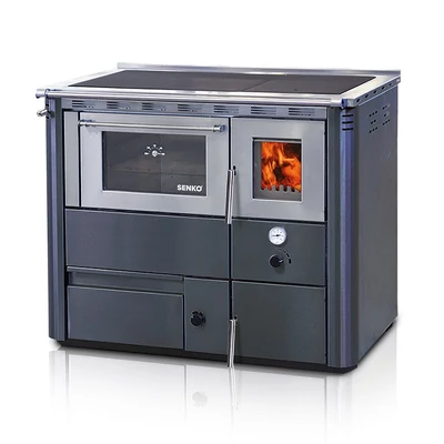 Kép 5/15 - SENKO C-35 vízteres fatüzelésű sparherd kazán, tűzhely beépített sütővel (35 kW / Krém)