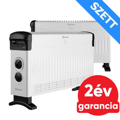 Kép 1/10 - Thermex elektromos fűtőpanel, konvektor manuális hőfokszabályzóval 2000 W fehér - 2 db szett