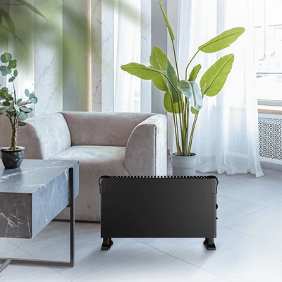 Kép 2/10 - THERMEX CADORNA 2000 elektromos fűtőpanel lábon álló kialakítással - 2 db-os szett (2 kW / fekete)