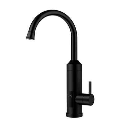 Kép 1/3 - Wentorex GRIFO 33 INOX rozsdamentes, átfolyós elektromos vízmelegítő csaptelep (3,3 kW / fekete)
