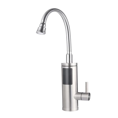 Kép 1/3 - Wentorex RUBINETTO 33 INOX rozsdamentes, átfolyós elektromos vízmelegítő csaptelep (3,3 kW / flexibilis / inox)