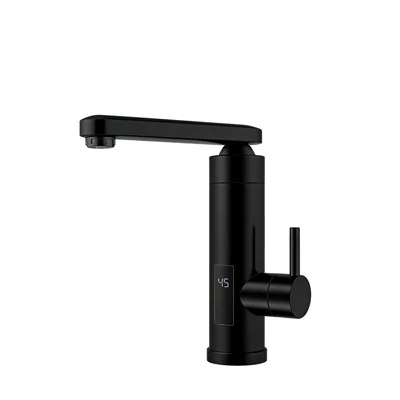 Kép 1/3 - Wentorex TENTACOLO 33 INOX rozsdamentes, átfolyós elektromos vízmelegítő csaptelep (3,3 kW / fekete)
