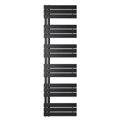 Kép 2/5 - WENTOREX Asymmetric Central 500/1700 vízteres, törölközőszárító radiátor (fekete - 500 mm)
