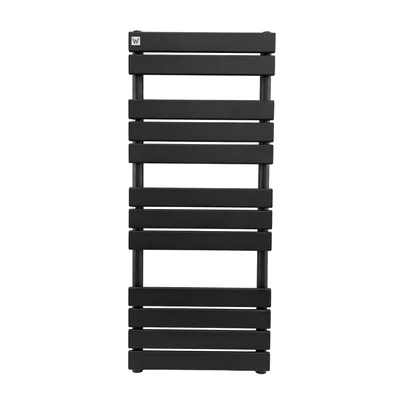 Kép 2/6 - WENTOREX Piatto Central 500/1200 vízteres, törölközőszárító radiátor (matt fekete - 500 mm)