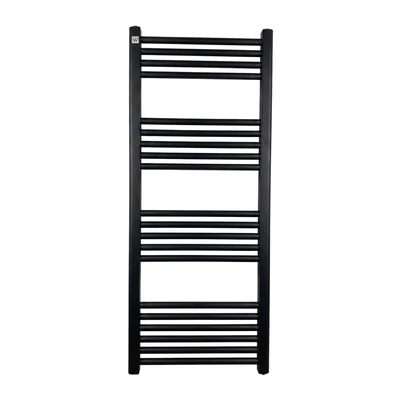 Kép 1/5 - WENTOREX Tolla Central 500/1200 vízteres, törölközőszárító radiátor (matt fekete - 500 mm)