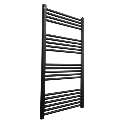 Kép 3/6 - WENTOREX Tolla Central 600/1200 vízteres, törölközőszárító radiátor (matt fekete - 600 mm)