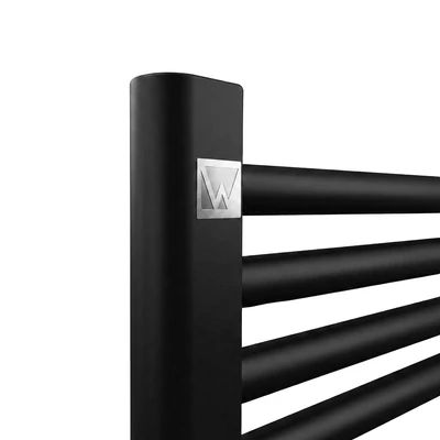 Kép 4/6 - WENTOREX Tolla Central 400/1200 vízteres, törölközőszárító radiátor (matt fekete - 400 mm)