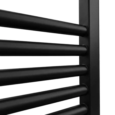 Kép 5/6 - WENTOREX Tolla Central 400/1200 vízteres, törölközőszárító radiátor (matt fekete - 400 mm)