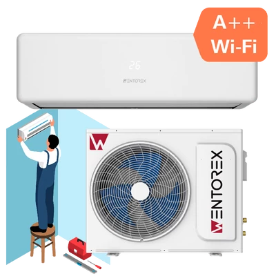 Kép 1/15 - WENTOREX California 18 WiFi oldalfali split hűtő-fűtő klíma, tartó konzollal, telepítéssel (R32 - 5 kW)