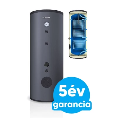 Kép 1/4 - KODSAN KSH 200 indirekt használati meleg víz tartály hőszivattyúhoz 2 db hőcserélővel (190 liter)