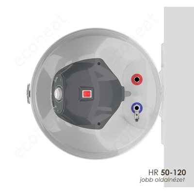 Kép 5/5 - ELDOM Favourite 80 HR vízszintes elektromos vízmelegítő (2 kW - Ø 462 mm - 80 liter - jobbos)