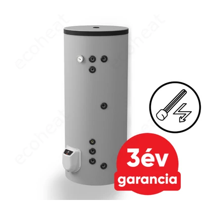 Kép 1/5 - ELDOM Green Line S21300 álló indirekt HMV tartály (300 liter / 2 párhuzamos hőcserélő / 9 kW elektromos fűtőbetét)