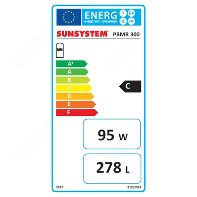 Kép 2/5 - Sunsystem PBM R1 300 fűtési puffer tartály - energiacímke