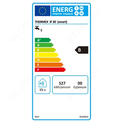 Kép 3/9 - THERMEX Flat Smart IF 30 liter - energiacímke