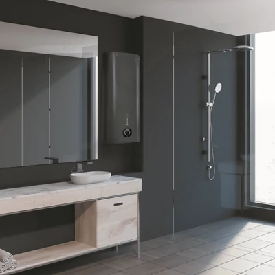 Kép 4/9 - Értékcsökkent THERMEX Seano Smart 100 liter villanybojler extra lapos kivitelben (1,8 kW / antracit)