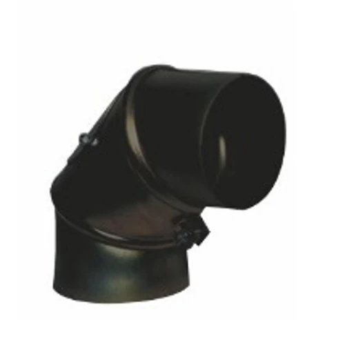 Inoxterm 250 mm belső átmérőjű 90°-os kazán füstcső könyök - fekete (Ø250 mm)