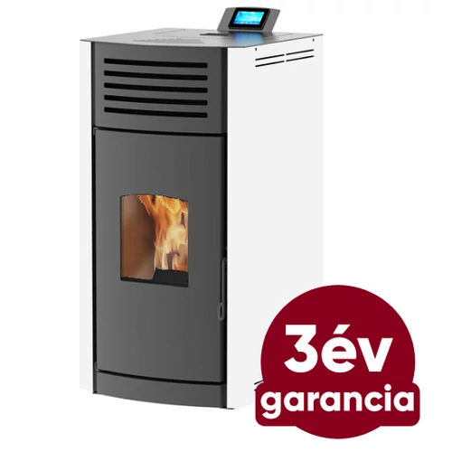 RUBYNOR ONYX HYDRO 12 vízteres agri pellet tüzelésű kályha (12,2 kW - fehér)
