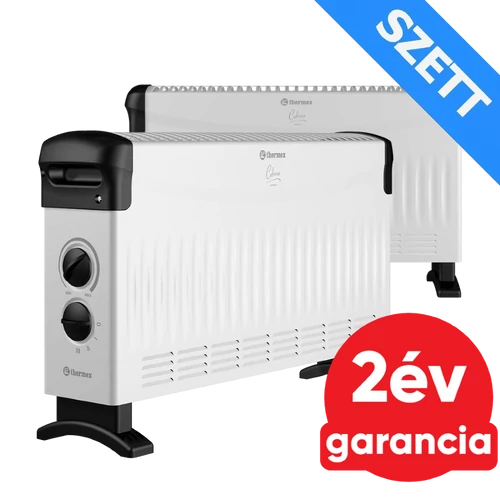 Thermex elektromos fűtőpanel, konvektor manuális hőfokszabályzóval 2000 W fehér - 2 db szett