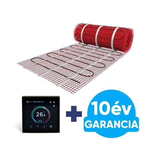 Wentorex U-HEAT Mat elektromos fűtőszőnyeg 1 m2 / 150 Watt + digitális Design WiFi termosztát / padlófűtés szett