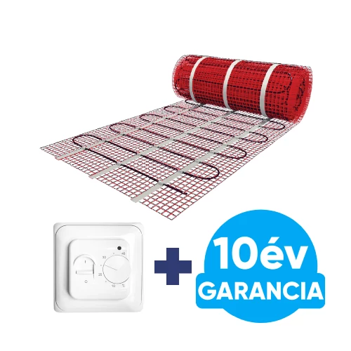 Wentorex U-HEAT Mat elektromos fűtőszőnyeg 8 m2 / 1200 Watt + manuális termosztát / padlófűtés szett